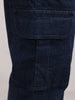 Classic Solid Relaxed Fit Cargo Jeans | Dark Blue
