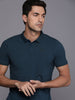 Basic Teal Polo Collar T-Shirt