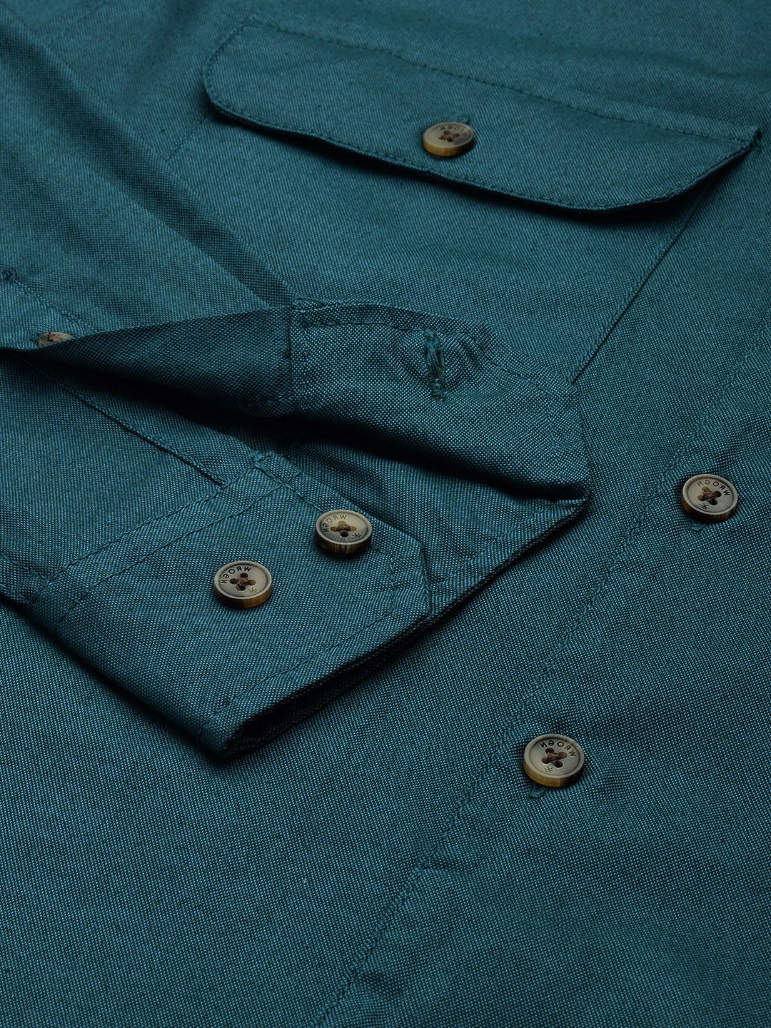 Dark Teal Double Pocket Shacket