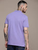 Lavender Solid Slim Fit Polo Collar T-Shirt