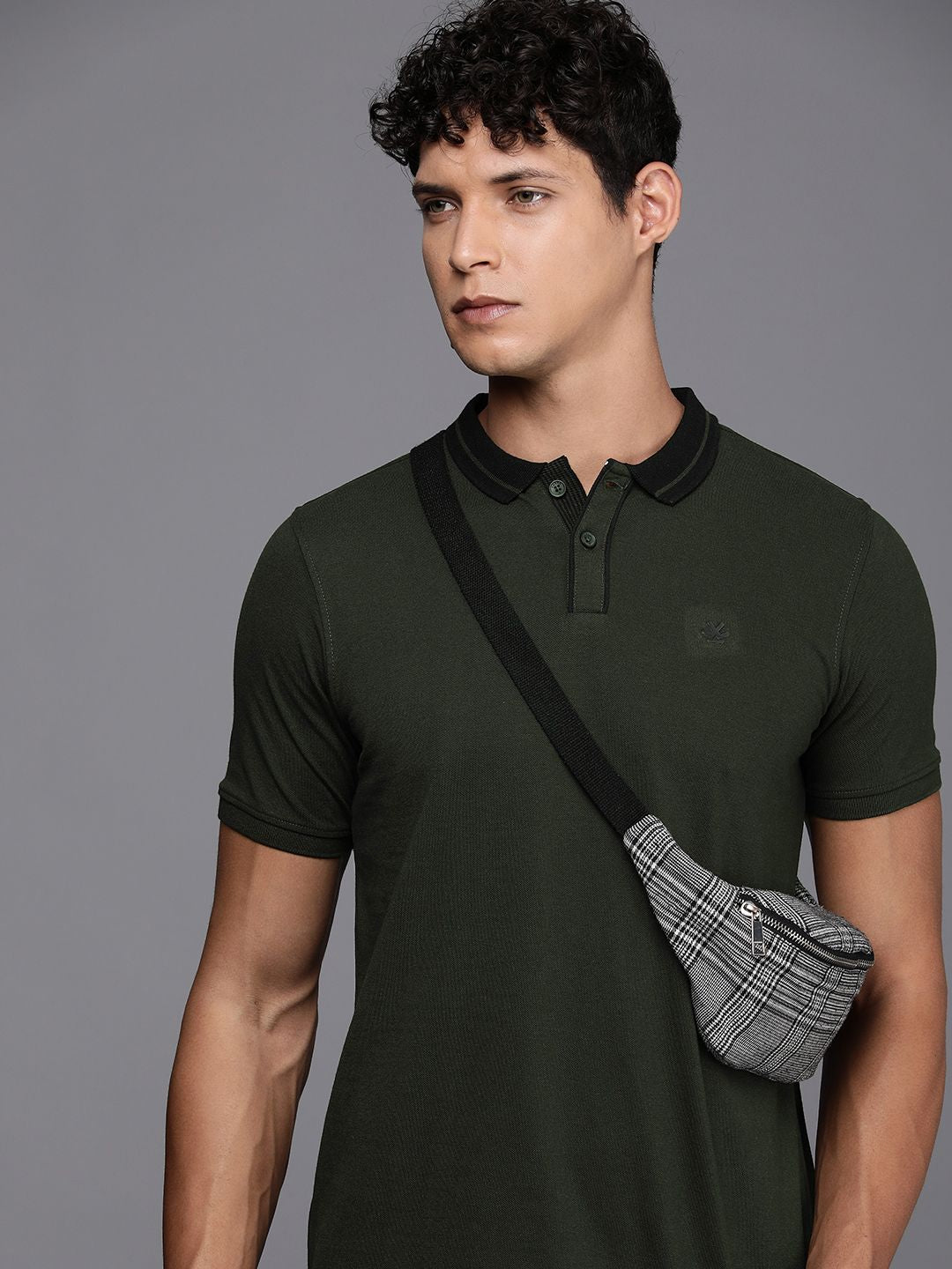 Olive Green Knitted Polo T-Shirt