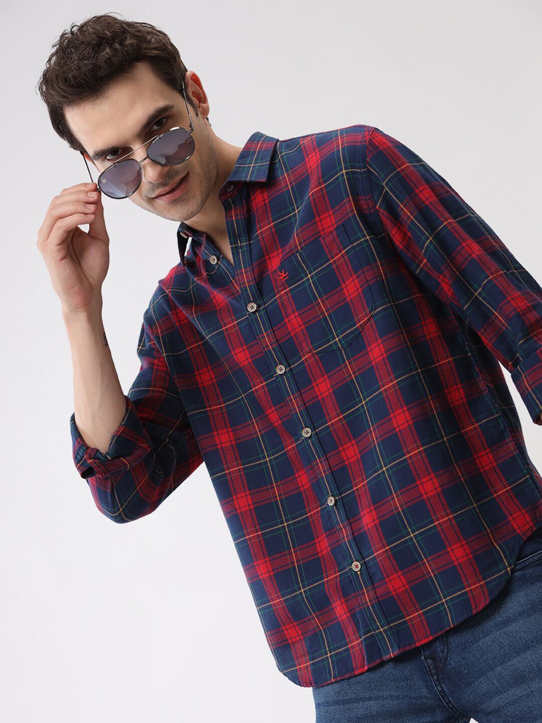 Red Oxford Checked Shirt