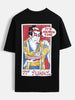 Oversized ramen graphic T-shirt | Black