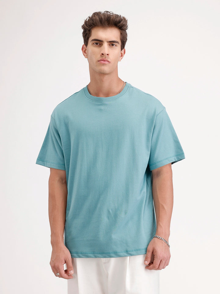 Oversized Back Printed T-Shirt | Green