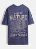 Graphic chest print oversized T-shirt | Dark blue