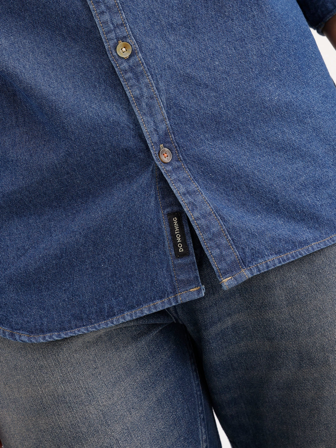 Oversized Fit Denim Shirt | Blue