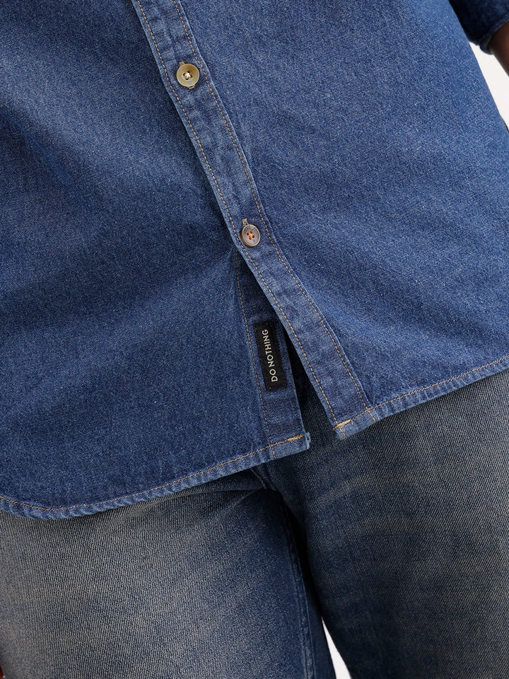 Oversized Fit Denim Shirt | Blue