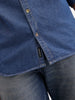 Oversized Fit Denim Shirt | Blue