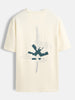 Puff print chest motif oversized tshirt | Off white