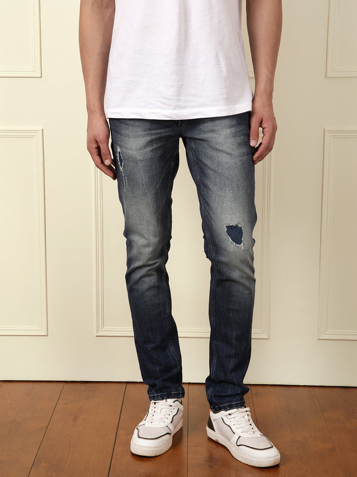 Acid Washed Patched Jeans