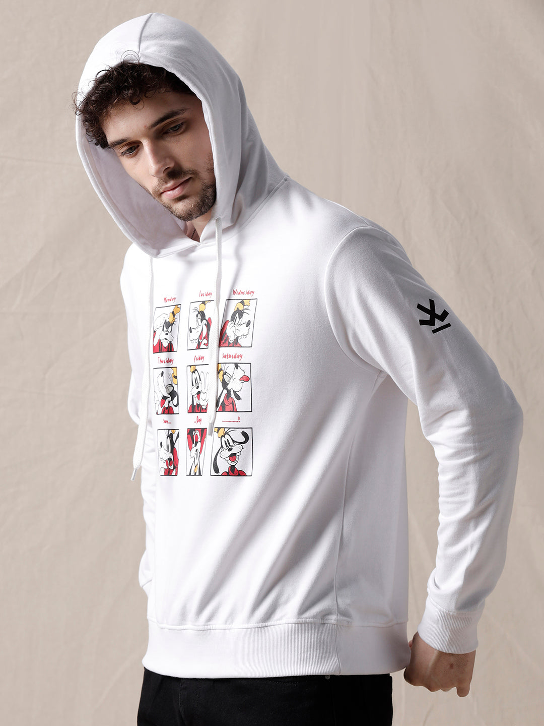 White Goofy Montage Hoodie