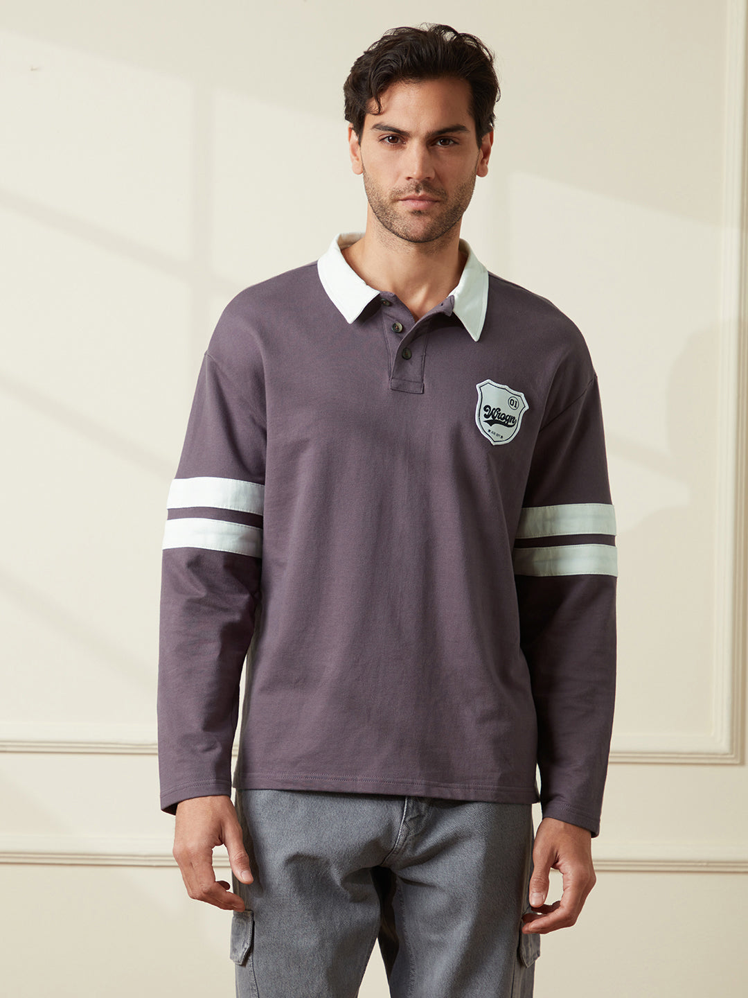 Deep Purple Varsity Polo T-Shirt