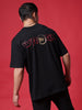 Golden Dragon Printed Black T-Shirt