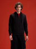 Men's Solid Zip-Up Hoodie Sweatshirt  | Black