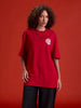Men's Oversized Tee With Graphic  |  Red