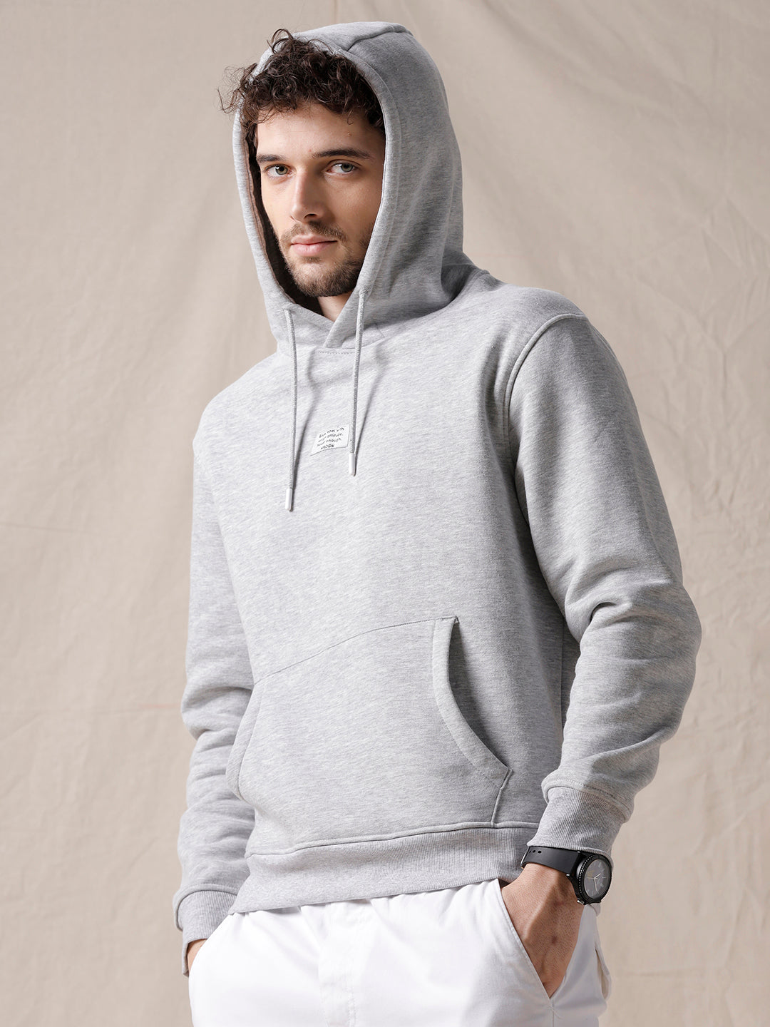 Minimalist Solid Grey Hoodie