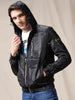 Black Technical Jacket With Hood