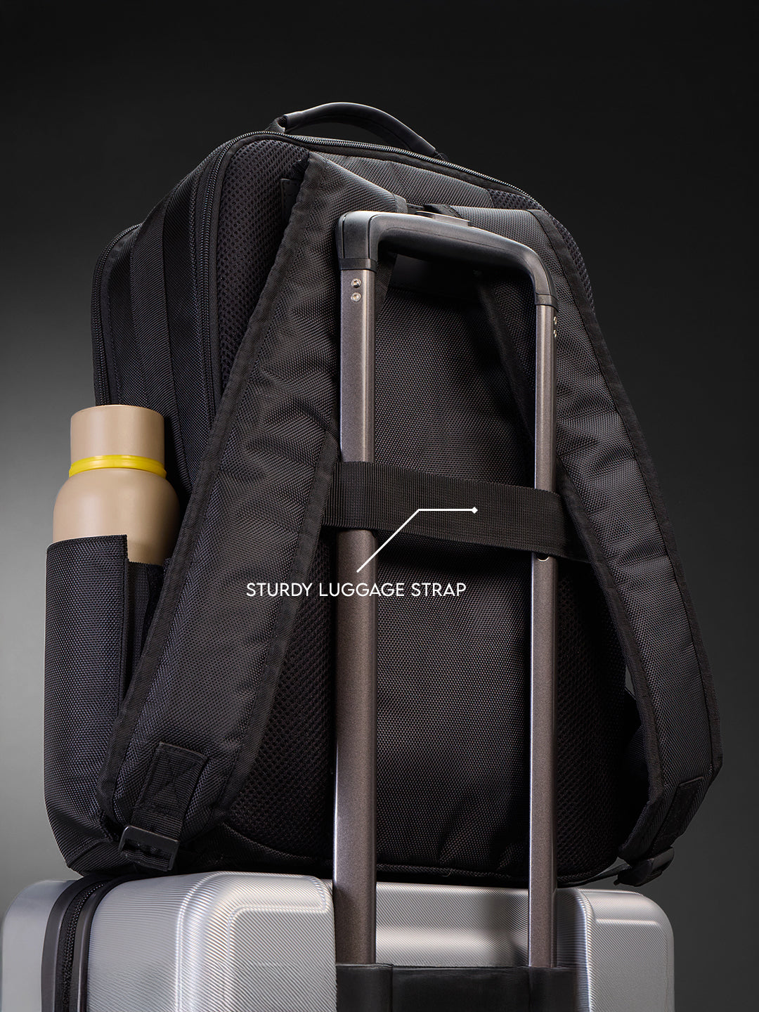 Textured Panel Backpack | Black (30L)