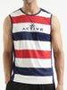 Striped Sleeveless Active T-Shirt