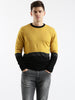 Colour-Blocked Comfort Yellow Sweater