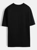 Men’s bold chest print oversized T-shirt | Black