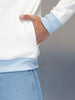 Men's Comfort Fit Zip-Up Sweatshirt |  White