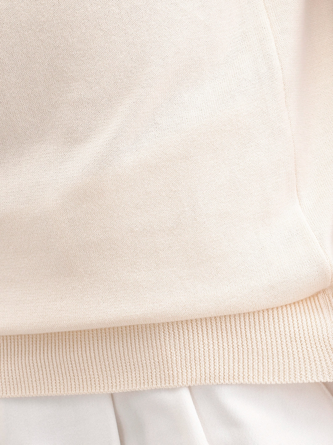 Slim Fit Flat Knit Polo T-Shirt | Beige