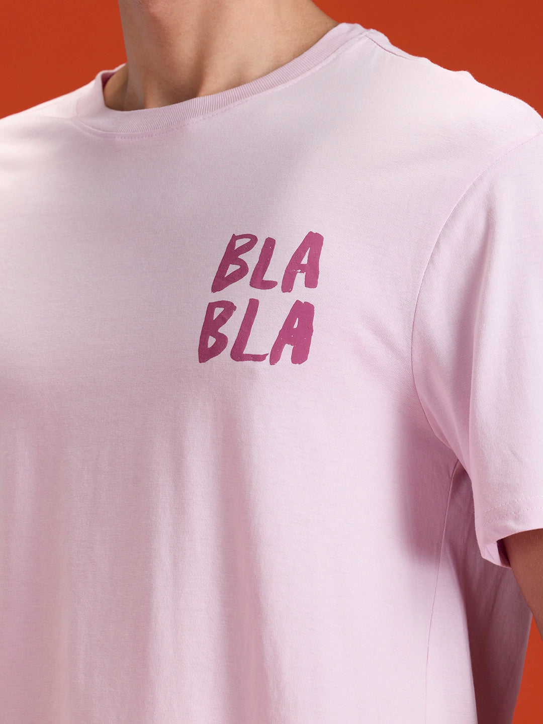 Casual Men Oversized Fit Tee With Graphic | Pink