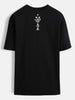 Statement front print oversized tshirt | Black