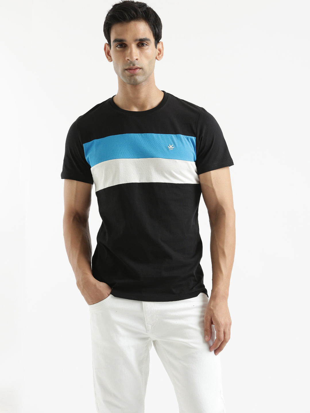 Basic Colour Blocked T-Shirt