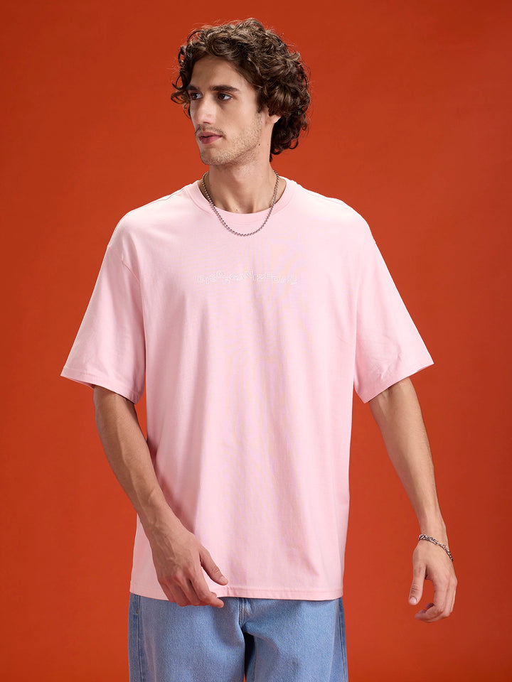 Wrogn Regular Fit Graphic Tee | Pink