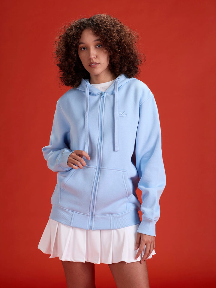 Men’s Solid Zip-Up Hoodie Sweatshirt | Blue