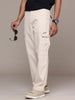 Elite Cream Oversized Cargo Trouser