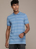 Dual Stripes Blue Polo T-Shirt