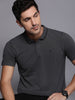 Basic Grey Polo Collar T-Shirt