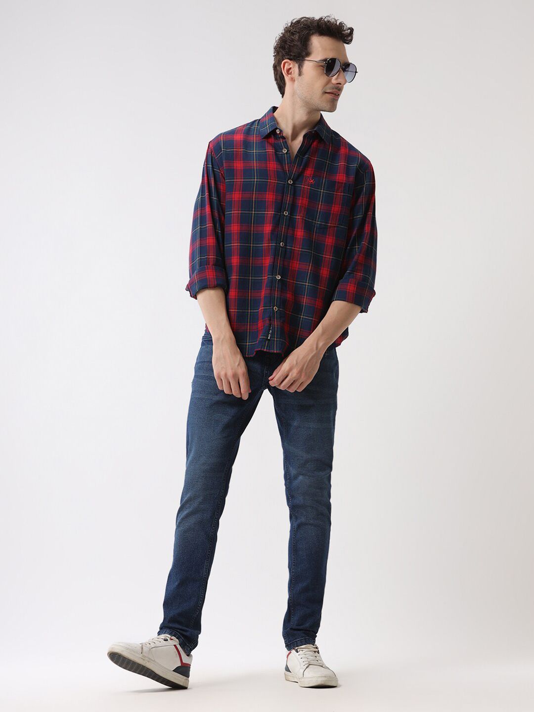 Red Oxford Checked Shirt