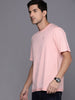 Solid Pink Round Neck T-Shirt