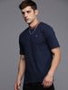 Textured Navy Classy T-Shirt