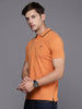 Basic Orange Polo Collar T-Shirt