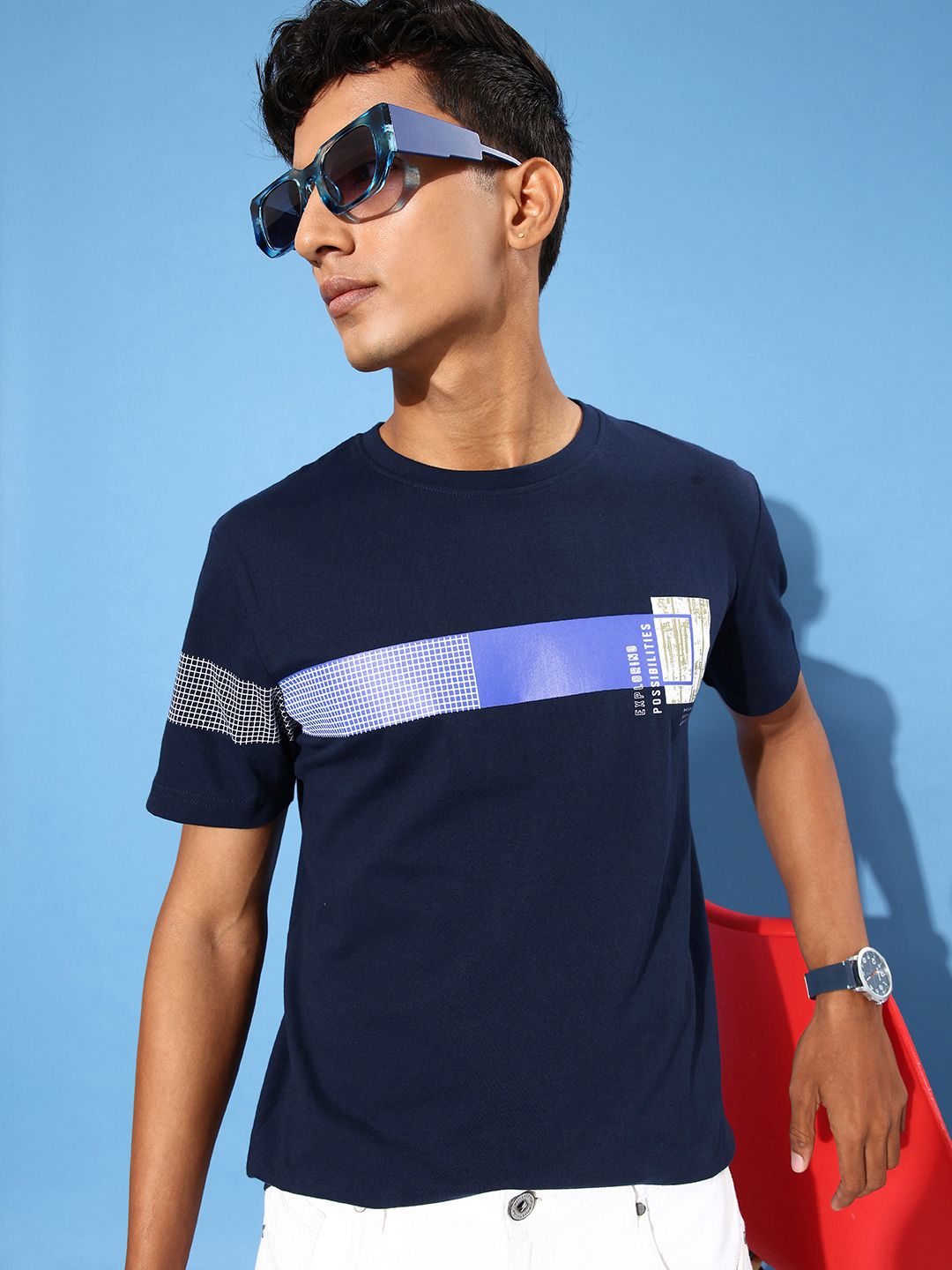 Indigo Digi Print T-Shirt