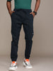 Fuel Print Navy Blue Woven Jogger