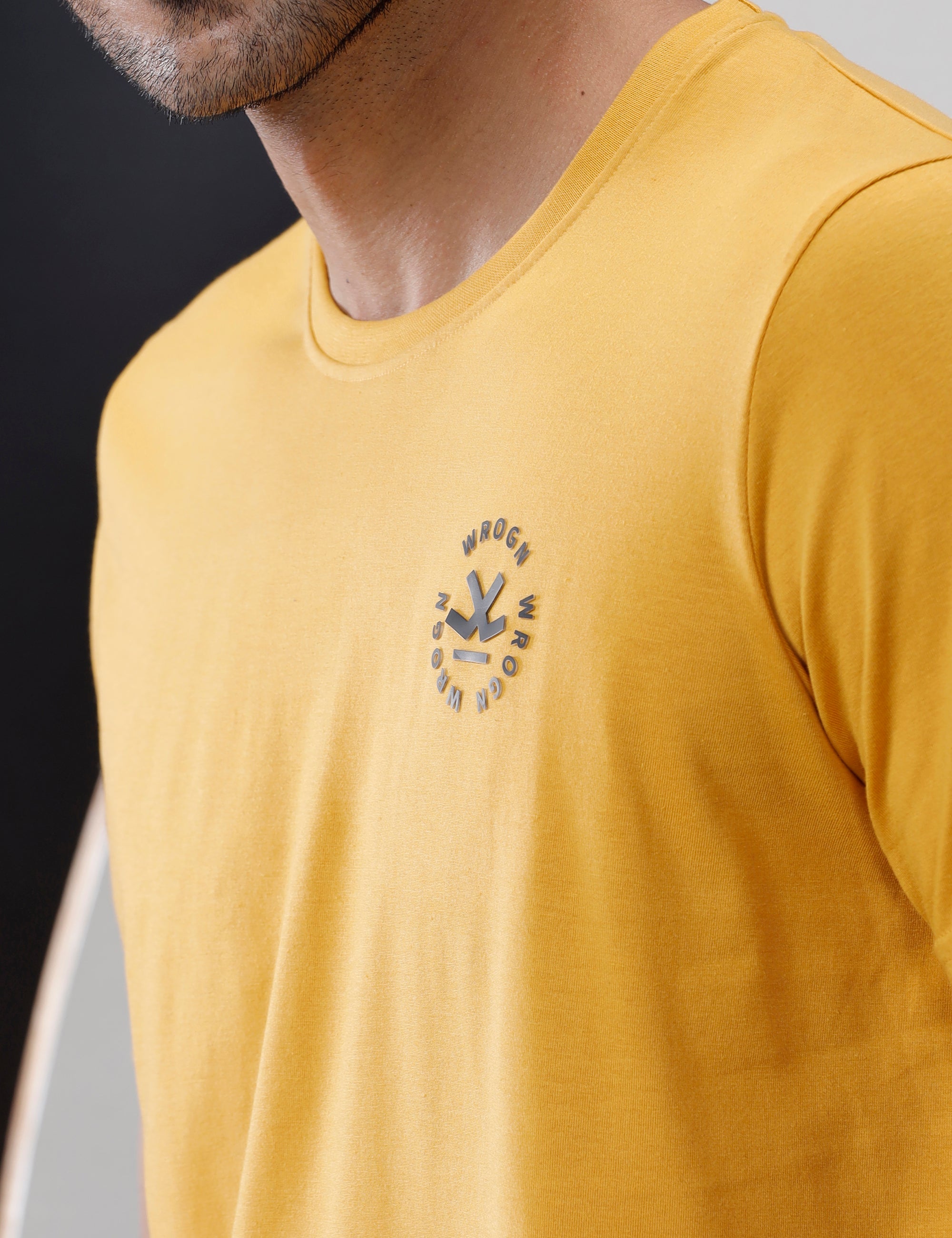 Basic Mustard Crew Neck T-Shirt