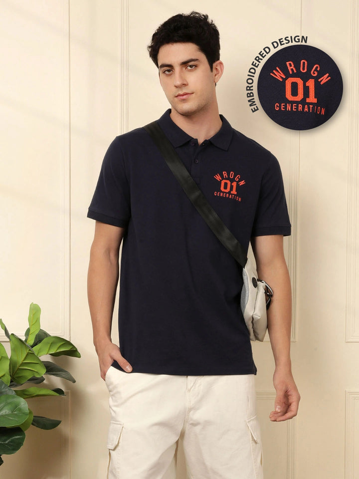 Wrogn 01 Blue Polo T-Shirt