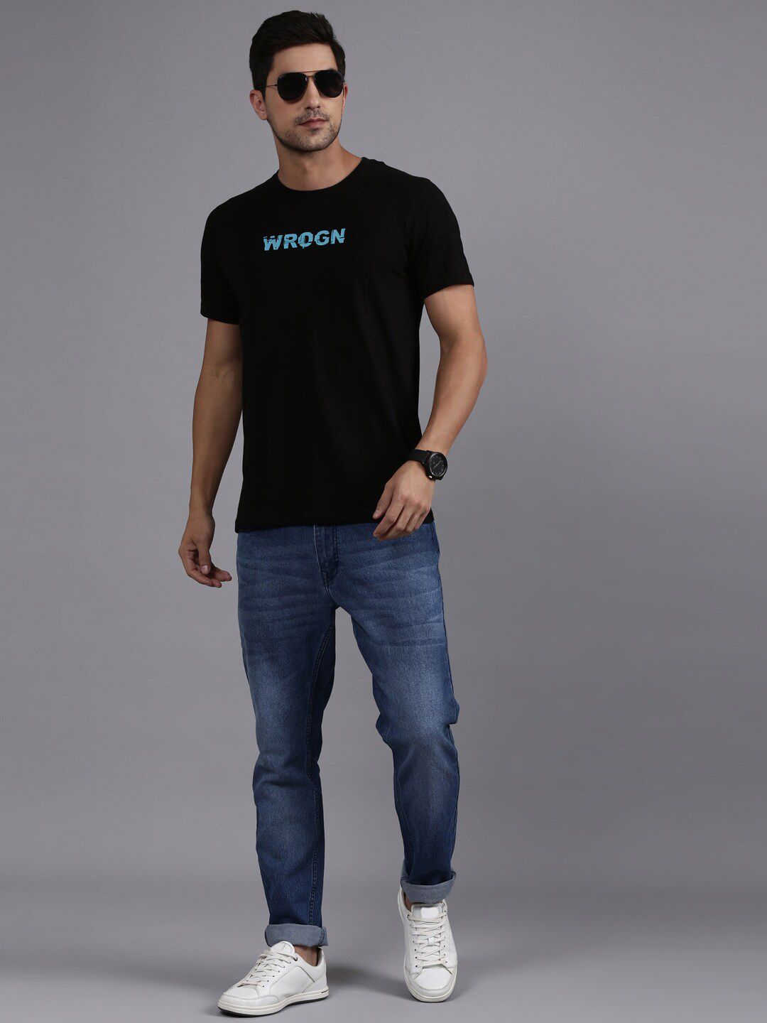 Elite Black Round Neck T-Shirt