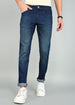 Classic Dark Blue Five Pocket Slim Fit Jeans