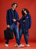 men's casual front zip up hooded sweatshirt | Blue