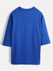 Men’s samurai mask graphic oversized T-shirt | Blue