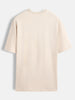 Playful ramen embroidered oversized tshirt | Beige