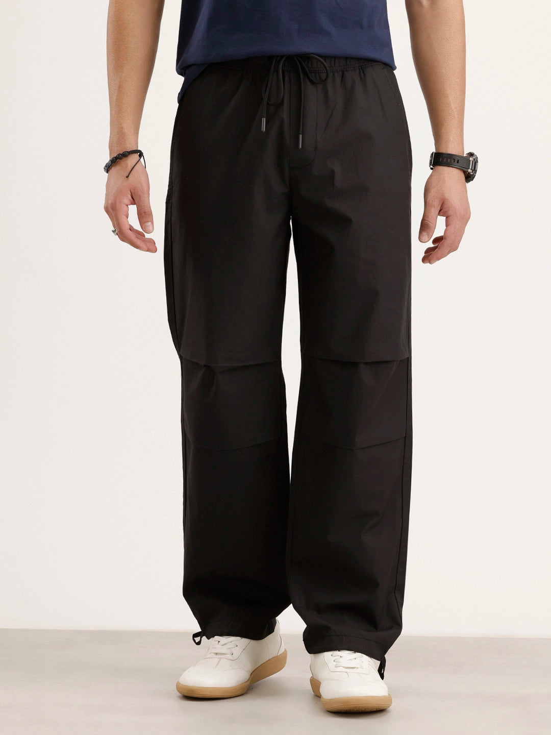 Loose Fit Parachute Trouser | Black