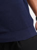 Slim Fit Flat Knit Polo T-Shirt | Navy